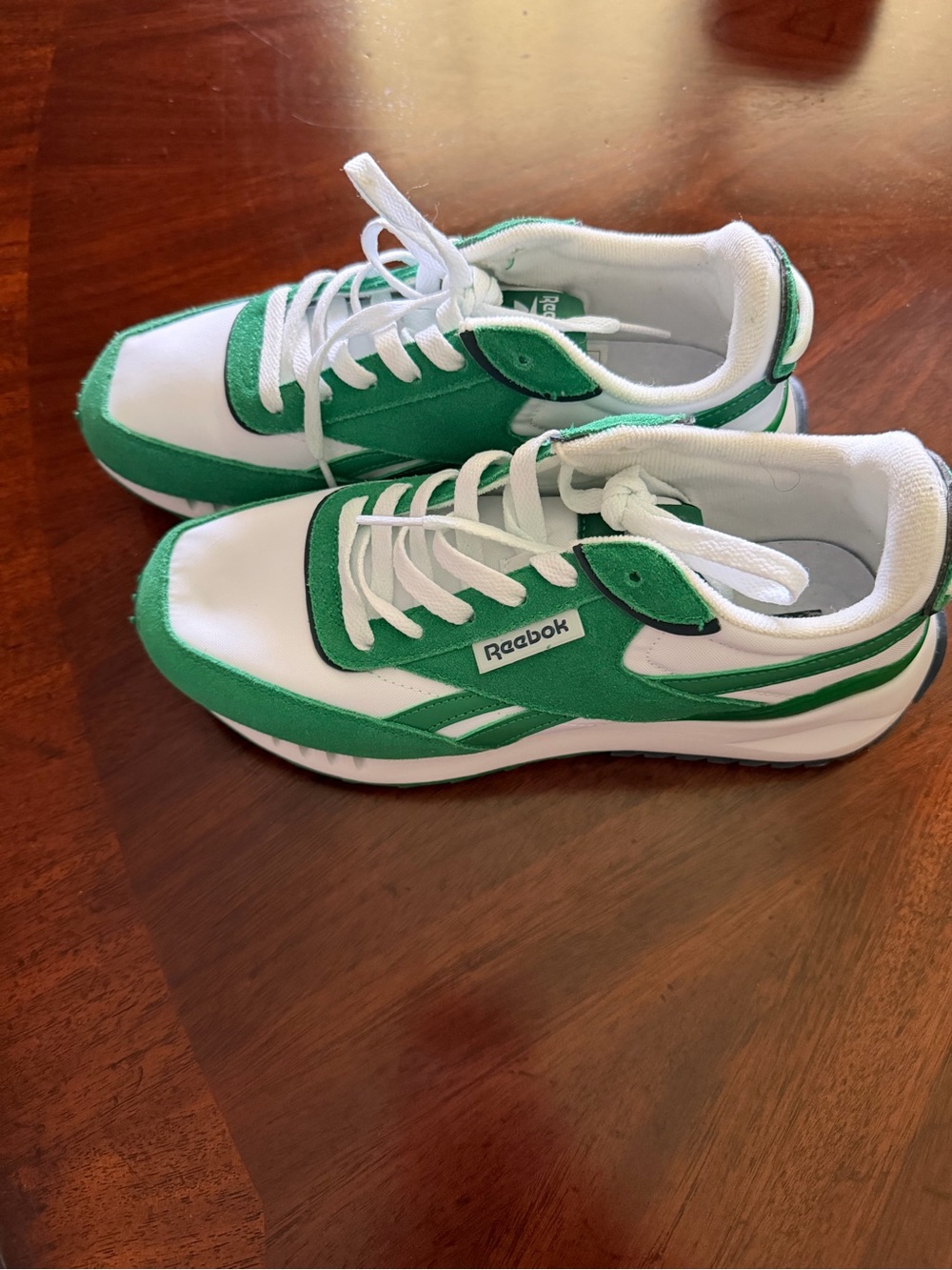 Reebok Green and White women’s Retro Runner Sneakers